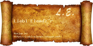 Liebl Elemér névjegykártya
