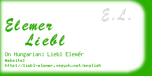 elemer liebl business card